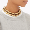 Chloé "Trudie" Gold Link Choker Necklace SS2021