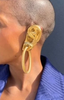 Gucci Gold Ear Shaped Hoop Ring Earring Runway