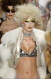 Christian Dior by John Galliano Clear Lucite Large Logo Baguette Crystal Cuff Bracelet Spring 2004 Runway
