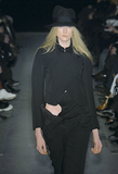 Ann Demeulemeester Black Asymmetric One Strap Overall Jumpsuit Fall 2003 Runway