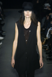 Ann Demeulemeester Black Asymmetric One Strap Overall Jumpsuit Fall 2003 Runway