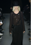 Ann Demeulemeester Black Asymmetric One Strap Overall Jumpsuit Fall 2003 Runway