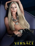 Versace Silver Metallic Palazzo Medusa Thick Rope Chain Necklace Choker Fall 2014 Campaign
