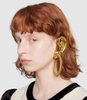 Gucci Gold Ear Shaped Hoop Ring Earring Runway