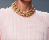 Balmain Gold Oversized Chunky Chain Link Bracelet