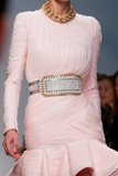 Balmain Gold Oversized Chain Link Runway Necklace Rihanna Spring 2014