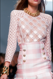 Balmain Gold Oversized Chunky Chain Link Bracelet