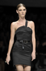 Versace Black Satin Stretch One Shoulder Strap Asymmetric Body Con "Kate" Dress 2009