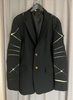 Comme des Garcons Homme Plus Black Slashed Cut Out Blazer Jacket Fall winter 2015