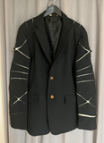 Comme des Garcons Homme Plus Black Slashed Cut Out Blazer Jacket Fall winter 2015