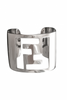 Fendi Silver Metallic Zucca "FF" Cut Out Bracelet Cuff Set Of Two