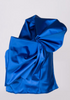 Saint Laurent Blue Satin Bow One Shoulder Top Fall 2016