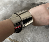 Alexis Bittar Silver 3D Folded Sculptural Futuristic Matching Set Cuff Bracelets