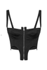 Dion Lee Black Double Arch Zipper Corset Bustier Top