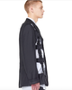 Comme Des Garcons Black Ruffled Ruched Cut Out Cage Blazer Jacket