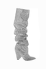 Vintage Crystal Saint Laurent Niki Style Over Knee Slouch Boots