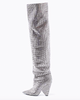 Vintage Crystal Saint Laurent Niki Style Over Knee Slouch Boots
