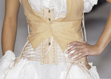 Jean Paul Gaultier Black Textured Lace Corset Runway Spring 2004