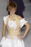 Jean Paul Gaultier Black Textured Lace Corset Runway Spring 2004