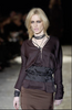 Gucci by Tom Ford Dark Brown Silk Lace Up Top Fall 2002