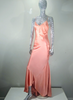 Roberto Cavalli Salmon Pink Silk Slip Dress Gown Runway Spring 2004