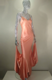 Roberto Cavalli Salmon Pink Silk Slip Dress Gown Runway Spring 2004