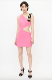 Fausto Puglisi Pink Cut Out Gold Chain Strap Mini Dress Fall 2015