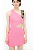 Fausto Puglisi Pink Cut Out Gold Chain Strap Mini Dress Fall 2015