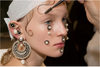 Givenchy Pearl Drop Black Bead Half Moon Disc Earrings Runway Fall 2015