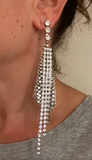 Isabel Marant Crystal Chain Mail Draped Earrings