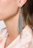 Isabel Marant Crystal Chain Mail Draped Earrings