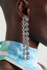 Isabel Marant Oversized Crystal Double Row Earrings