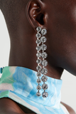 Isabel Marant Oversized Crystal Double Row Earrings