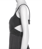 Gucci Black Silk Criss Cross Strappy Backless Gown