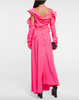Vivienne Westwood Pink Fuchsia Drunken Long Sleeve Zipper Corset Gown