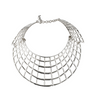 Saint Laurent Silver Grid Cage "Eifel Tower" Choker Necklace Runway Spring 2009