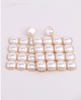 Vintage Oversized Square Pearl Earrings