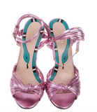 Gucci Pink Metallic Strappy Heeled Sandal Size 42 - BOUTIQUE PURCHASE PRICE