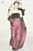 Saint Laurent Rive Gauche Purple Metallic Bow Skirt FW1987