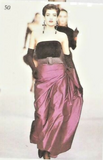 Saint Laurent Rive Gauche Purple Metallic Bow Skirt FW1987