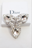 Christian Dior Lucite and Large Crystal Broach SS2004