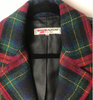 Vivienne Westwood White Ruffle Bow Front "Pirate" Blouse with a Saint Laurent Rive Gauche Tartan Fitted Jacket
