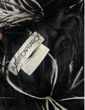 Albert Capraro Black Feather Strapless Gown Dress