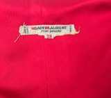 Saint Laurent Rive Gauche Red Satin Heart Bustier Top