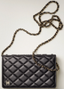 Chanel black quilted wallet on a chain 2022 collectors item