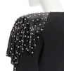 Saint Laurent Black Extreme Shoulder Pad Chain Mail Spike Mini Dress Fall 2018