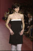 Fendi Black Short Mini with Long Train Dress Gown Bride Finale Look Fall 2001