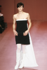 Fendi Black Short Mini with Long Train Dress Gown Bride Finale Look Fall 2001