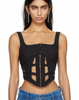 Dion Lee Black Cage Cut Out Corset