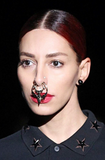 Givenchy Gold Black Crystal Small Nose Ring Piercing Fall 2012 Runway